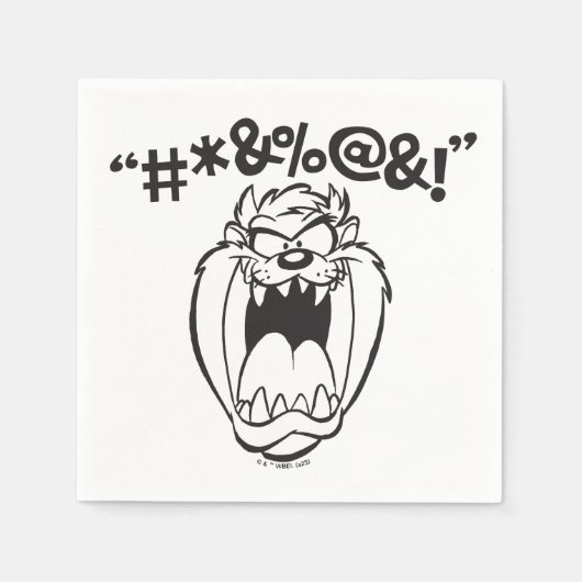 TAZ™ Schreeuwende Expletievelingen Servet (Voorkant)