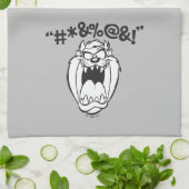 TAZ™ Schreeuwende Expletievelingen Theedoek (Gevouwen)