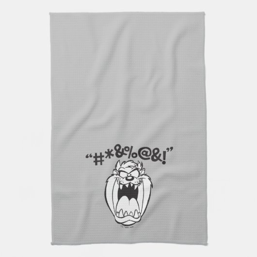 TAZ™ Schreeuwende Expletievelingen Theedoek (Verticaal)