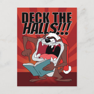 TAZ Singing Christmas Carols Feestdagenkaart