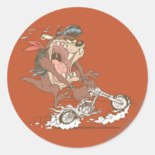TAZ™ Slick Hog Ronde Sticker (Voorkant)