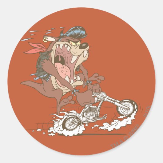 TAZ™ Slick Hog Ronde Sticker (Voorkant)