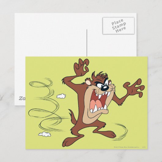 TAZ™ Spin Grab Briefkaart (Voorkant / Achterkant)