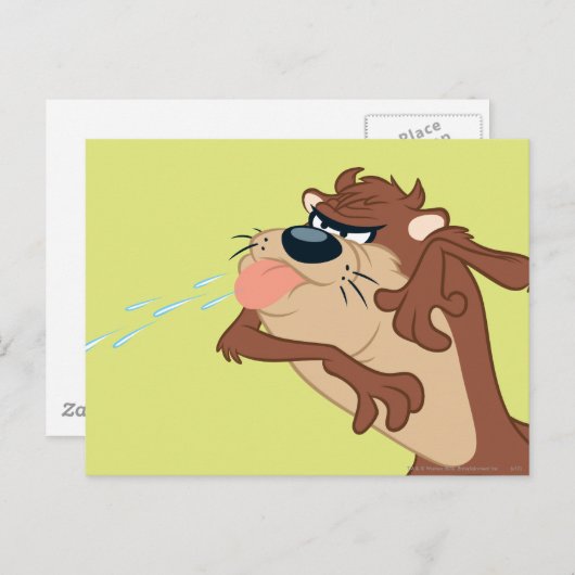 TAZ™ steekt zijn tong uit Briefkaart (Voorkant / Achterkant)