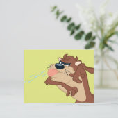 TAZ™ steekt zijn tong uit Briefkaart (Staand voorkant)