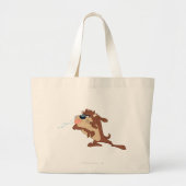 TAZ™ steekt zijn tong uit Grote Tote Bag (Voorkant)