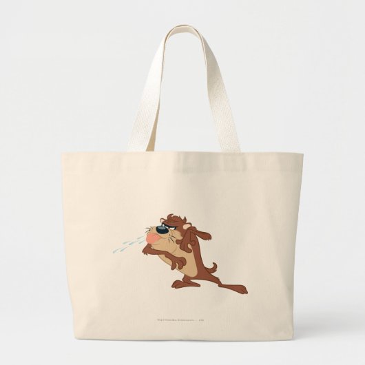 TAZ™ steekt zijn tong uit Grote Tote Bag (Voorkant)