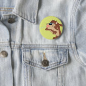 TAZ™ steekt zijn tong uit Ronde Button 5,7 Cm (In situ)