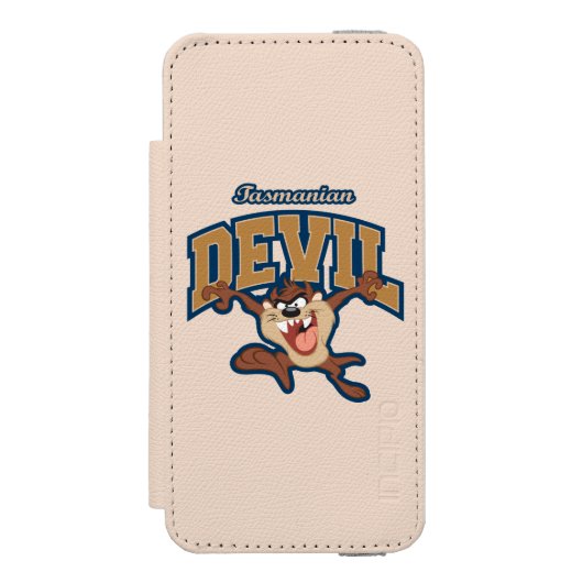 TAZ™ Tasmanian Devil Patch Incipio iPhone Portemonnee Hoesje (Voorkant Agenda)