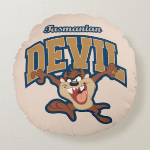 TAZ™ Tasmanian Devil Patch Rond Kussen