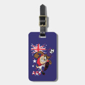 TAZ™ Team Australia Soccer Graphic Bagagelabel (Voorkant verticaal)