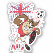 TAZ™ Team Australia Voetbal Grafisch Sticker (Voorkant)
