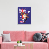 TAZ™ Team Australië Voetbal Grafisch Canvas Afdruk (Insitu (Woonkamer))