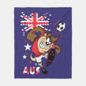 TAZ™ Team Australië Voetbal Grafisch Fleece Deken (Voorkant)