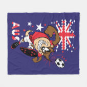 TAZ™ Team Australië Voetbal Grafisch Fleece Deken (Voorkant (Horizontaal))