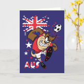 TAZ™ Team Australië Voetbal Grafisch Kaart (Gele Bloem)