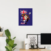 TAZ™ Team Australië Voetbal Grafisch Poster (Thuiskantoor)