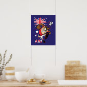 TAZ™ Team Australië Voetbal Grafisch Poster (Keuken)