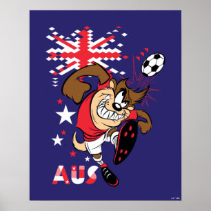 TAZ™ Team Australië Voetbal Grafisch Poster