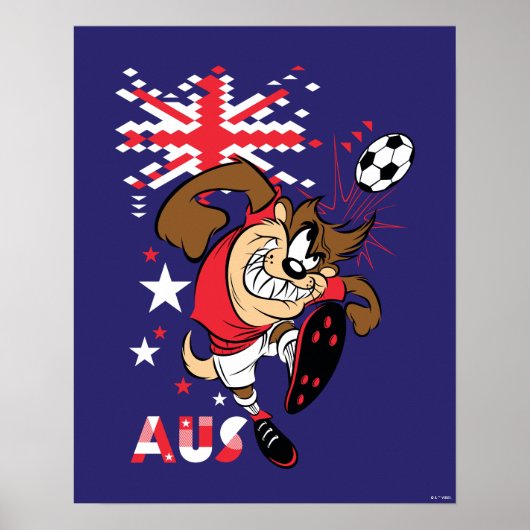 TAZ™ Team Australië Voetbal Grafisch Poster (Voorkant)