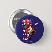TAZ™ Team Australië Voetbal Grafisch Ronde Button 5,7 Cm (Voorkant /achterkant)