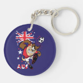 TAZ™ Team Australië Voetbal Grafisch Sleutelhanger (Achterkant)