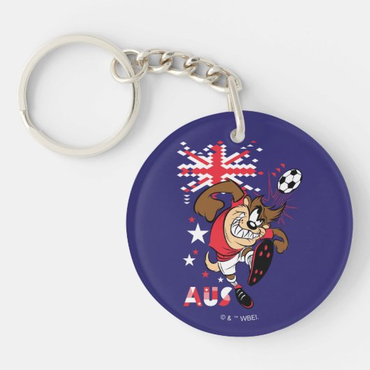 TAZ™ Team Australië Voetbal Grafisch Sleutelhanger (Voorkant)