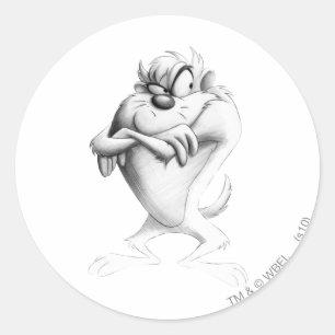 TAZ™ Tekening Ronde Sticker