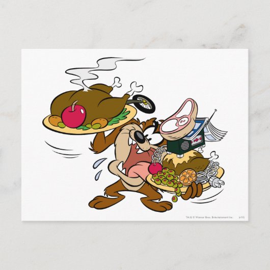 TAZ™ Thanksgiving Borden Feestdagenkaart (Voorkant)