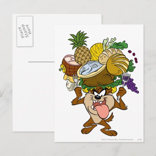 TAZ™ Thanksgiving feest B/W 2 Feestdagenkaart (Voorkant / Achterkant)