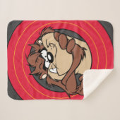 TAZ™ Through LOONEY TUNES™ Circles Sherpa Deken (Voorkant (horizontaal))