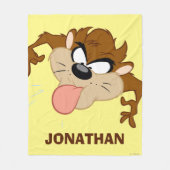 TAZ™ Tongue Out Fleece Deken (Voorkant)