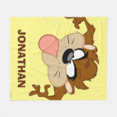 TAZ™ Tongue Out Fleece Deken (Voorkant (Horizontaal))