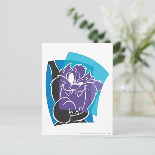 TAZ™ Tongue Out Gestileerd Briefkaart (Staand voorkant)