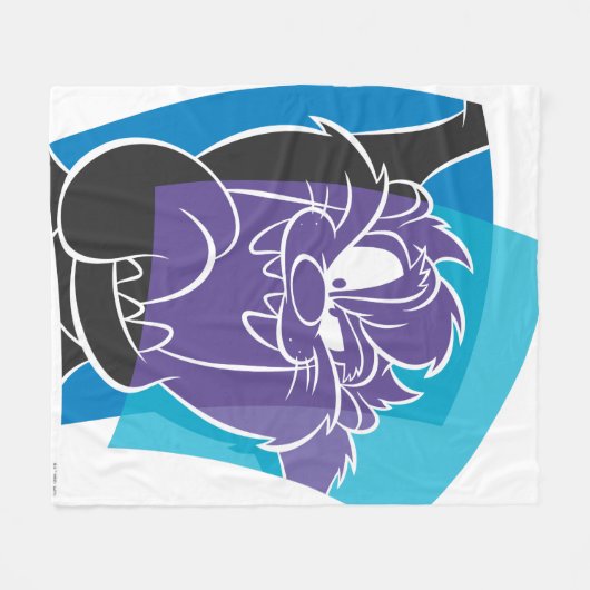 TAZ™ Tongue Out Gestileerd Fleece Deken (Voorkant (Horizontaal))