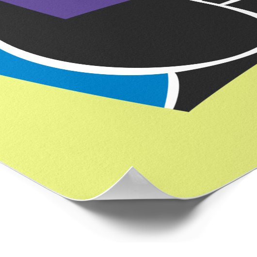 TAZ™ Tongue Out Gestileerd Poster (Hoek)