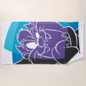 TAZ™ Tongue Out Gestileerd Strandlaken (Voorkant)