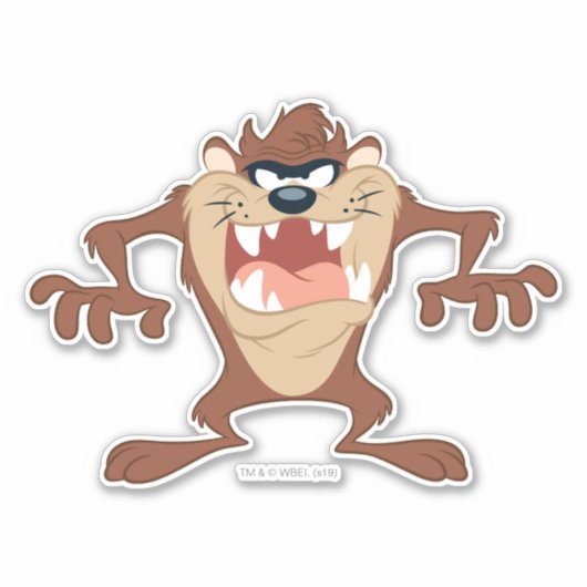 TAZ™ Toothy Grin Sticker (Voorkant)
