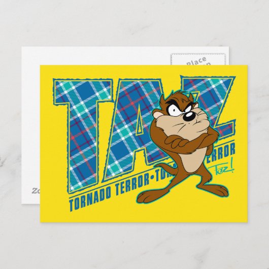 TAZ™ Tornado Terror Pset Briefkaart (Voorkant / Achterkant)