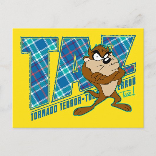 TAZ™ Tornado Terror Pset Briefkaart (Voorkant)