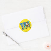 TAZ™ Tornado Terror Pset Ronde Sticker (Envelop)