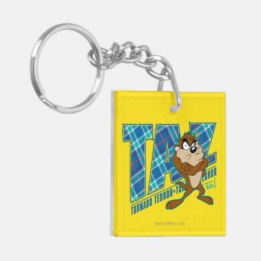 TAZ™ Tornado Terror Pset Sleutelhanger (Voorkant Links)