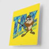 TAZ™ Tornado Terror Pset Vierkante Klok (Hoek)