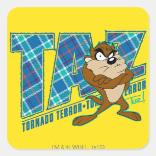 TAZ™ Tornado Terror Pset Vierkante Sticker
