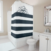 TAZ™ Verbergen in strepen Douchegordijn (In situ)