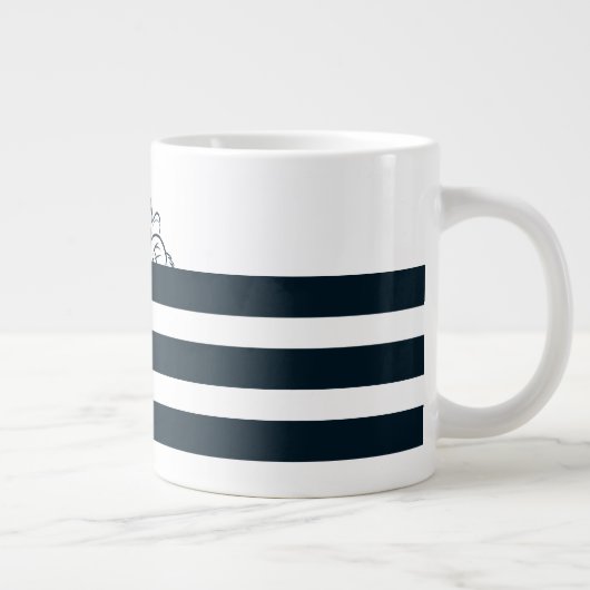 TAZ™ Verbergen in strepen Grote Koffiekop (Rechts)