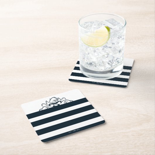 TAZ™ Verbergen in strepen Kartonnen Onderzetters (Insitu)