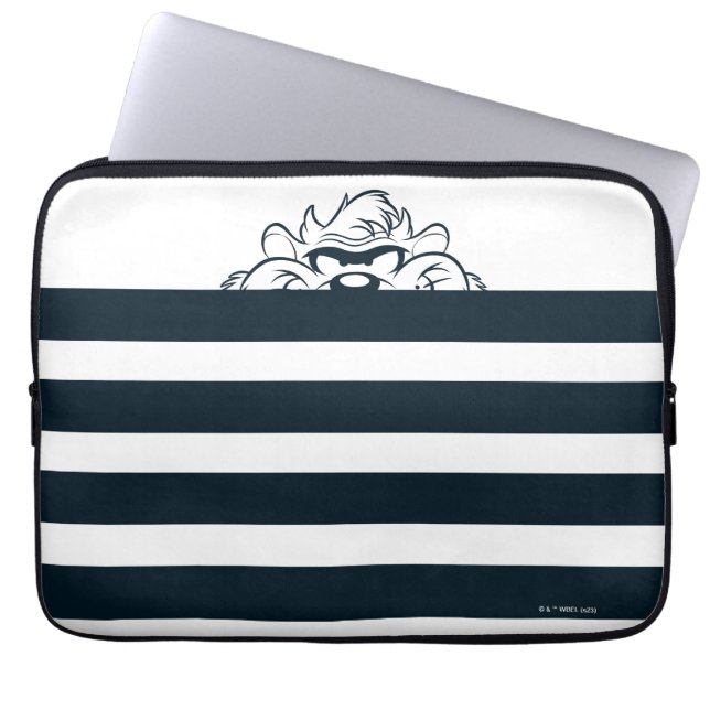 TAZ™ Verbergen in strepen Laptop Sleeve (Voorkant)