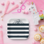 TAZ™ Verbergen in strepen Papieren Bordje (Feest)