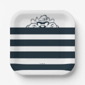 TAZ™ Verbergen in strepen Papieren Bordje (Voorkant)